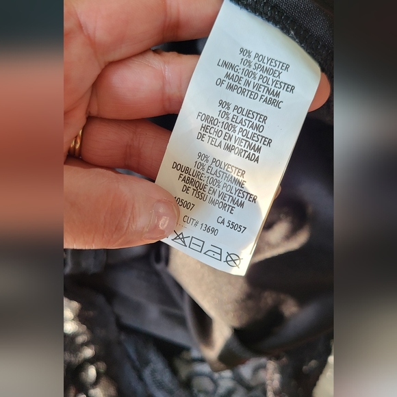 Black Lace Bodycon Dress Size 8 - Picture 6 of 7